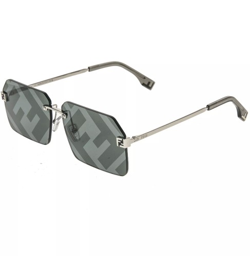Fendi FE40043U - 16C - 59 Okulary przeciwsłoneczne Srebrny Kanciaste