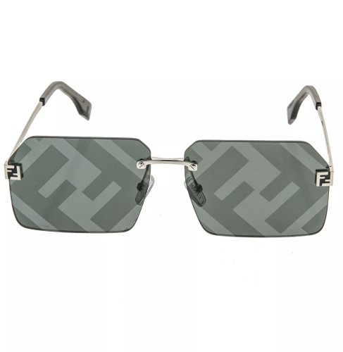 Fendi FE40043U - 16C - 59 Okulary przeciwsłoneczne Srebrny Kanciaste