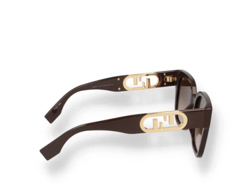 Fendi FE40063I - 50F - 54 Okulary przeciwsłoneczne Brązowy Kanciaste