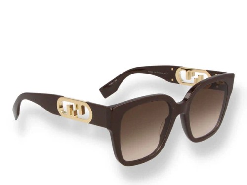 Fendi FE40063I - 50F - 54 Okulary przeciwsłoneczne Brązowy Kanciaste