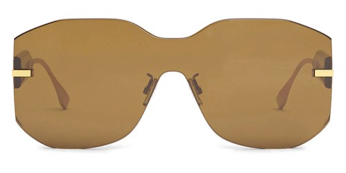 Fendi FE40067U - 30E - 138 Okulary przeciwsłoneczne Złoty Nietypowy