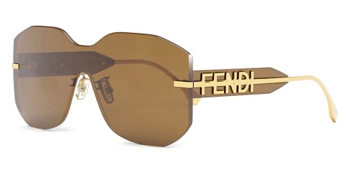 Fendi FE40067U - 30E - 138 Okulary przeciwsłoneczne Złoty Nietypowy
