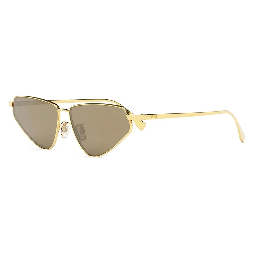 Fendi FE40068U - 30E - 60 Okulary przeciwsłoneczne Złoty Kocie oczy