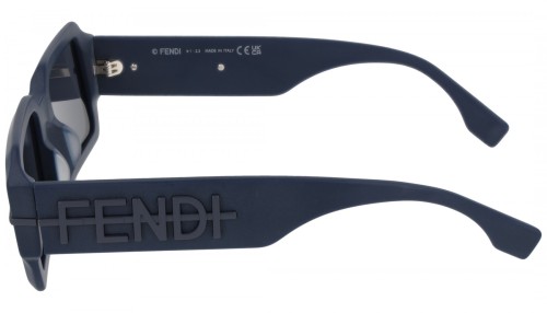 Fendi FE40073U - 90V - 52 Okulary przeciwsłoneczne Niebieski Kanciaste