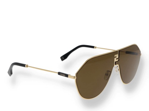 Fendi FE40080U - 30E - 65 Okulary przeciwsłoneczne Złoty Pilotki (aviator)