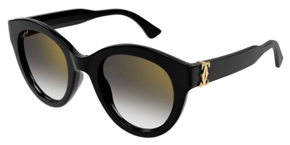 Cartier CT0436S - 001 - 50 Okulary przeciwsłoneczne Pillow (zaokrąglony)