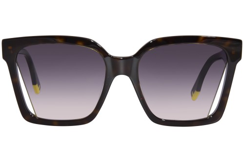 Fendi FE40085I - 52B - 55 Okulary przeciwsłoneczne Havana Kanciaste