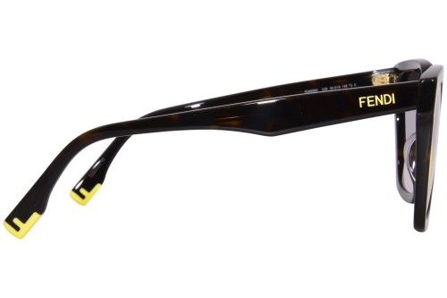 Fendi FE40085I - 52B - 55 Okulary przeciwsłoneczne Havana Kanciaste