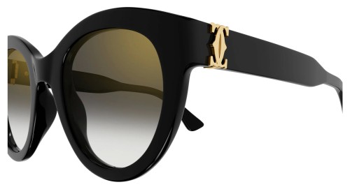 Cartier CT0436S - 001 - 50 Okulary przeciwsłoneczne Pillow (zaokrąglony)