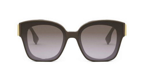 Fendi FE40098I - 48F - 63 Okulary przeciwsłoneczne Brązowy Pillow (zaokrąglony)