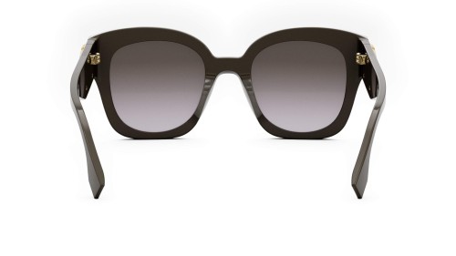 Fendi FE40098I - 48F - 63 Okulary przeciwsłoneczne Brązowy Pillow (zaokrąglony)