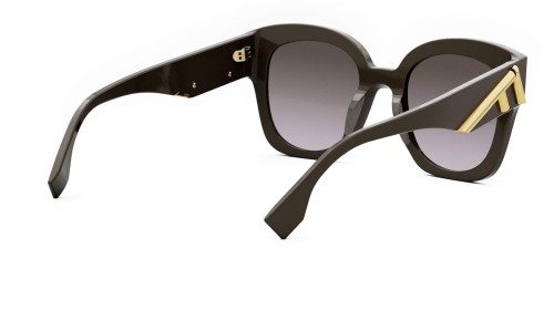 Fendi FE40098I - 48F - 63 Okulary przeciwsłoneczne Brązowy Pillow (zaokrąglony)