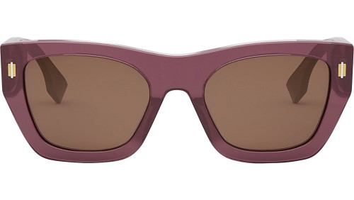 Fendi FE40100I - 81E - 53 Okulary przeciwsłoneczne Różowy Kanciaste