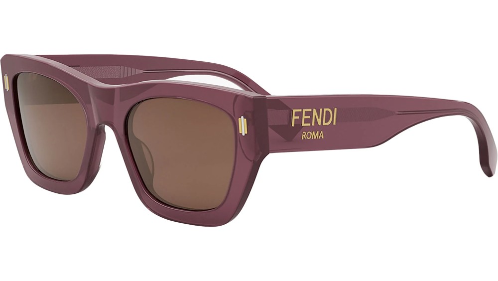 Fendi FE40100I - 81E - 53 Okulary przeciwsłoneczne Różowy Kanciaste