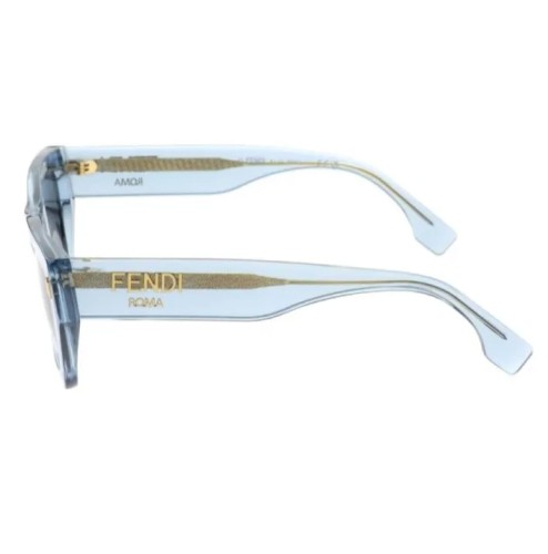 Fendi FE40100I - 90A - 53 Okulary przeciwsłoneczne Niebieski Kanciaste