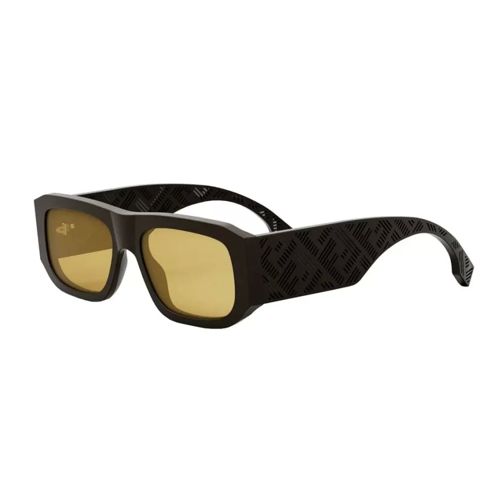 Fendi FE40106I - 70J - 54 Okulary przeciwsłoneczne Brązowy Kanciaste