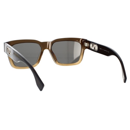 Fendi FE40107I - 50A - 53 Okulary przeciwsłoneczne Brązowy Kanciaste