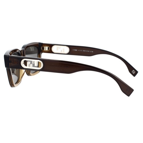 Fendi FE40107I - 50A - 53 Okulary przeciwsłoneczne Brązowy Kanciaste