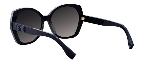 Fendi FE40112I - 90B - 57 Okulary przeciwsłoneczne Niebieski Pillow (zaokrąglony)