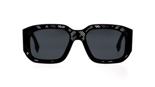 Fendi FE40113I - 02A - 52 Okulary przeciwsłoneczne Czarny Kanciaste