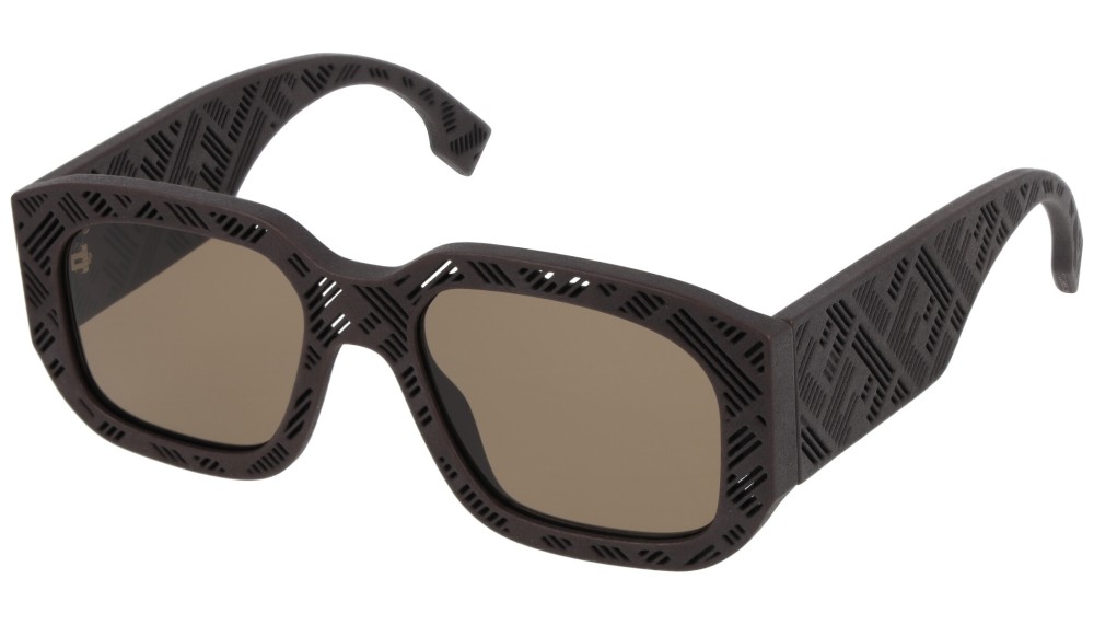 Fendi FE40113I - 50E - 52 Okulary przeciwsłoneczne Brązowy Kanciaste