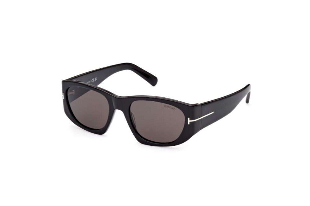 Tom Ford FT0987 ECO CYRILLE-02 - 01A - 53 Okulary przeciwsłoneczne Czarny Kanciaste