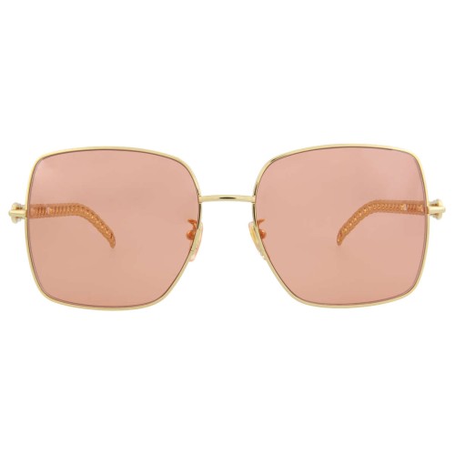 Gucci GG0724S WITHOUT CHAIN - 005 - 61 Okulary przeciwsłoneczne Złoty Kanciaste