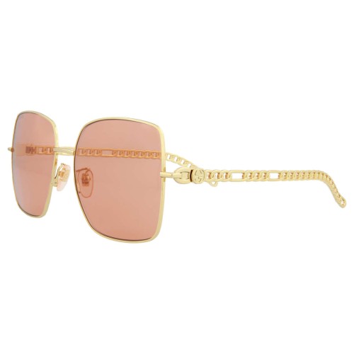 Gucci GG0724S WITHOUT CHAIN - 005 - 61 Okulary przeciwsłoneczne Złoty Kanciaste