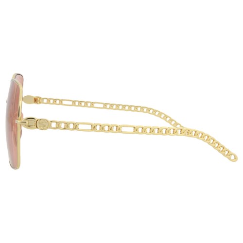 Gucci GG0724S WITHOUT CHAIN - 005 - 61 Okulary przeciwsłoneczne Złoty Kanciaste