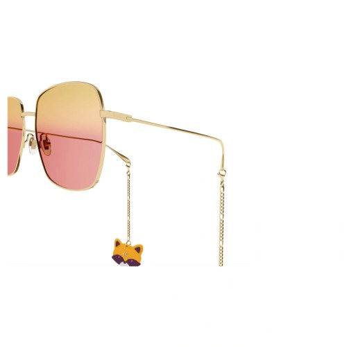 Gucci GG1031S WITH CHAIN - 005 - 59 Okulary przeciwsłoneczne Złoty Kanciaste