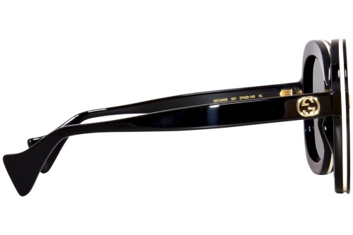 Gucci GG1240S - 001 - 57 Okulary przeciwsłoneczne Czarny Kanciaste