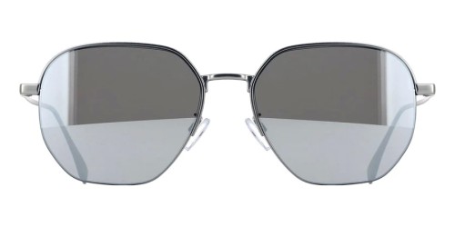 Fendi FE40004U - 17C - 55 Okulary przeciwsłoneczne Srebrny Pillow (zaokrąglony)