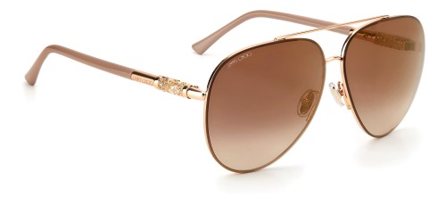 Jimmy Choo GRAY/S - BKUJL - 63 Okulary przeciwsłoneczne Złoty Pilotki (aviator)