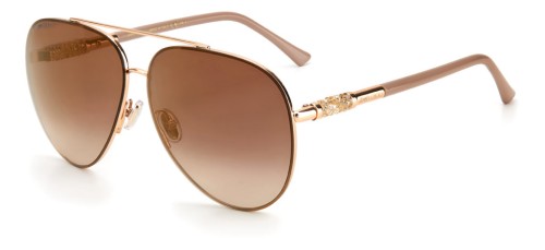 Jimmy Choo GRAY/S - BKUJL - 63 Okulary przeciwsłoneczne Złoty Pilotki (aviator)