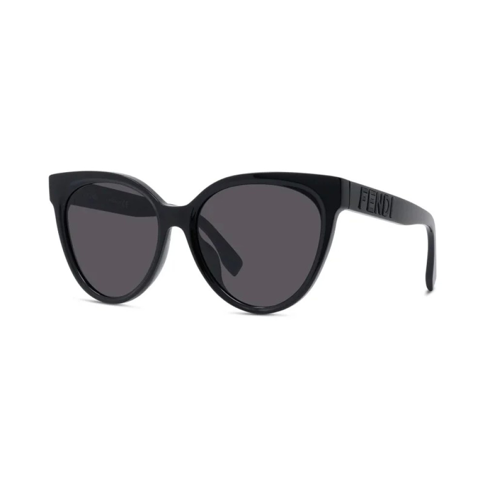 Fendi FE40008U - 01A - 56 Okulary przeciwsłoneczne Czarny Pillow (zaokrąglony)