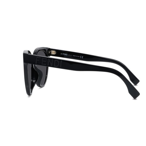 Fendi FE40008U - 01A - 56 Okulary przeciwsłoneczne Czarny Pillow (zaokrąglony)