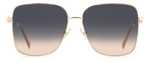 Jimmy Choo HESTER/S - BKUI4 - 59 Okulary przeciwsłoneczne Złoty Kanciaste