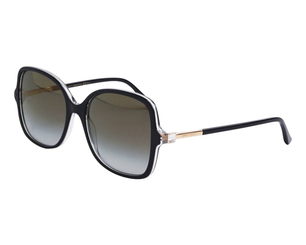 Jimmy Choo JUDY/S - 807FQ - 57 Okulary przeciwsłoneczne Czarny Kanciaste