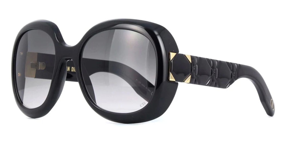 Dior LADY 95.22 R2I - 10A1 N - 58 Okulary przeciwsłoneczne Czarny Kanciaste