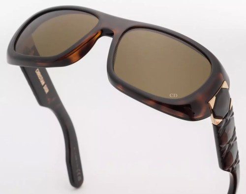 Dior LADY 95.22 S1I - 20C0 N - 59 Okulary przeciwsłoneczne Havana Kanciaste