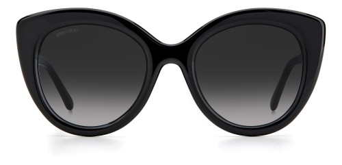 Jimmy Choo LEONE/S - 8079O - 52 Okulary przeciwsłoneczne Czarny Pillow (zaokrąglony)