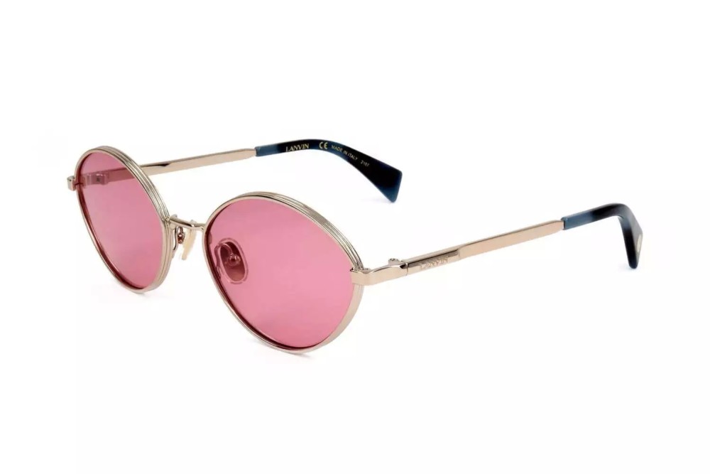 Lanvin LNV116S - 724 - 57 Okulary przeciwsłoneczne Różowe złoto Owalny