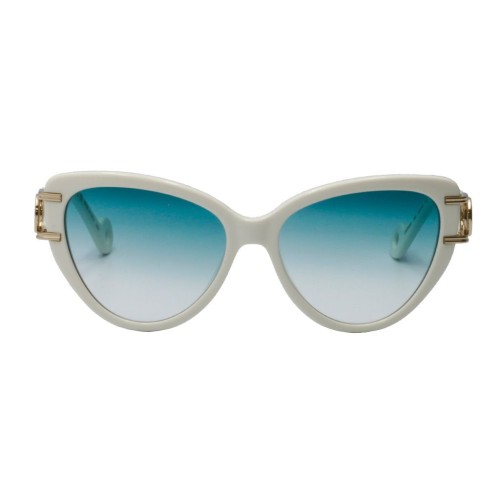Lanvin LNV643S - 102 - 56 Okulary przeciwsłoneczne Biały Kocie oczy