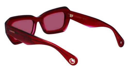 Lanvin LNV662S - 605 - 54 Okulary przeciwsłoneczne Czerwony Kanciaste