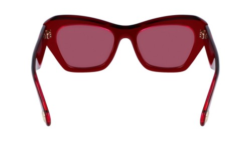 Lanvin LNV663S - 605 - 53 Okulary przeciwsłoneczne Czerwony Kocie oczy