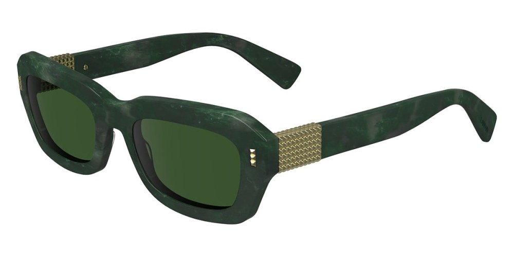 Lanvin LNV667S - 334 - 52 Okulary przeciwsłoneczne Zielony Kanciaste