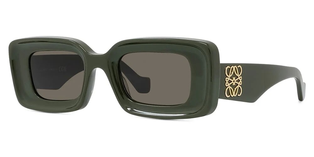 Loewe LW40101I - 96E - 46 Okulary przeciwsłoneczne Zielony Kanciaste