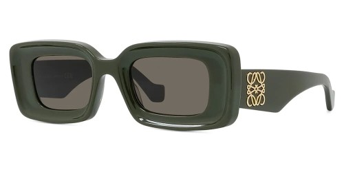 Loewe LW40101I - 96E - 46 Okulary przeciwsłoneczne Zielony Kanciaste