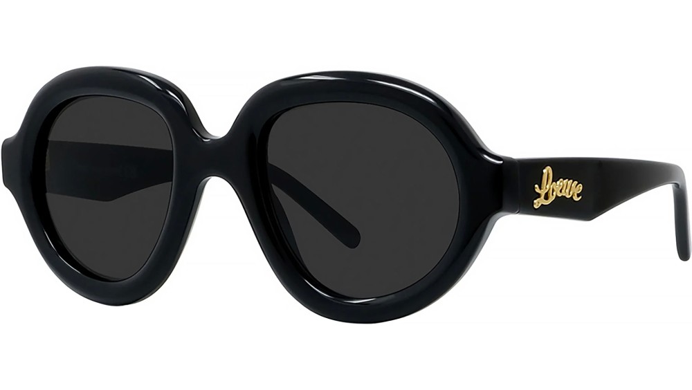 Loewe LW40105I - 01A - 49 Okulary przeciwsłoneczne Czarny Pillow (zaokrąglony)