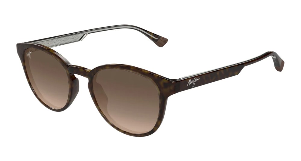 Maui Jim MJ0636S HIEHIE - 002 - 50 - Z SOCZEWKAMI POLARYZACYJNYMI Okulary przeciwsłoneczne Havana Pillow (zaokrąglony)